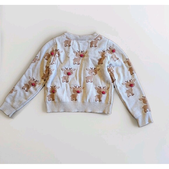 Cartwheels By CHARLIE PAIGE rudolph Reindeer Knit Sweater Toddler 3t Holiday - Picture 5 of 5